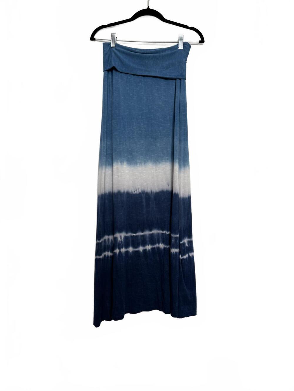 Lucky Brand Blue White Tie-Dye Maxi Skirt Size M/L